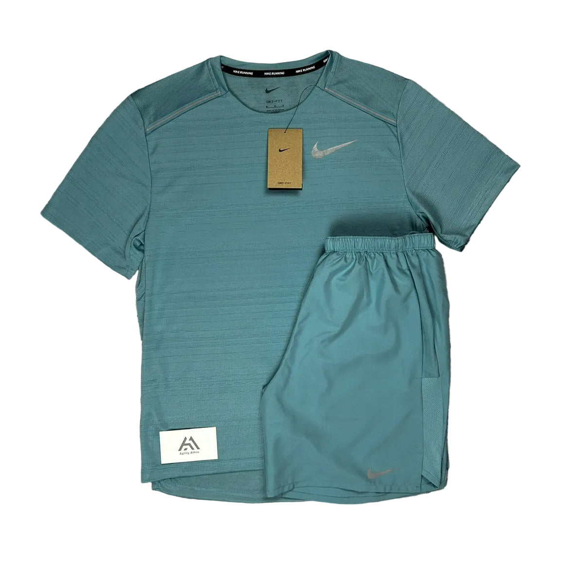 Nike Miler 1.0 & Nike Challenger Shorts Set - Denim Blue